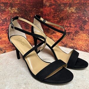 Thalia Sodi Black Strappy Heels